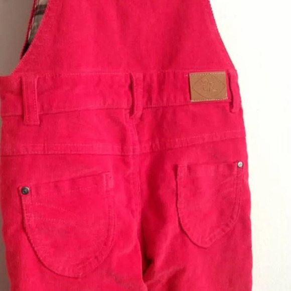 New-Cadet Rousselle Paris Red Corduroy Overalls - Picture 4 of 6
